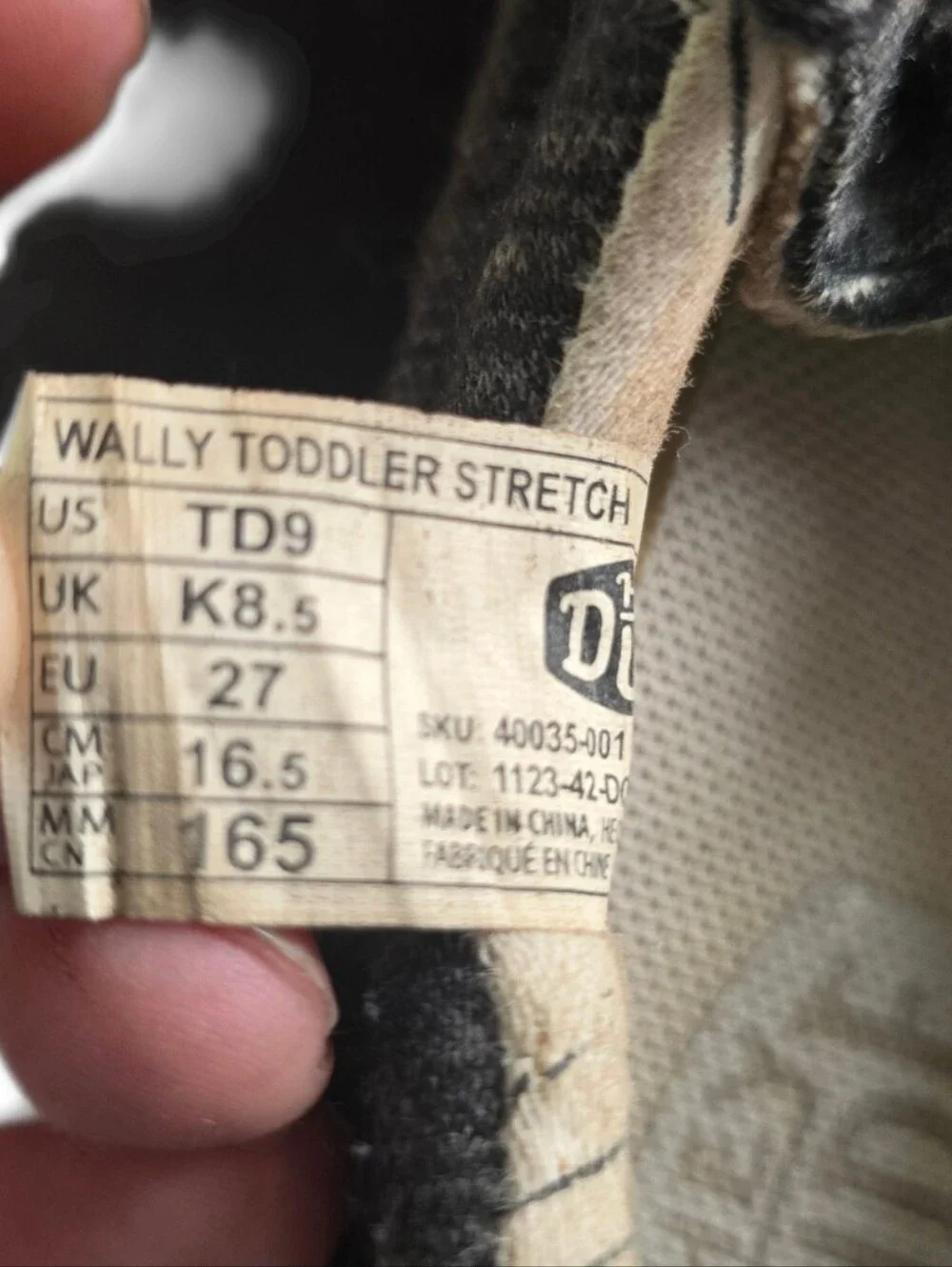 Hey Dude Toddler Wally Black and White Kids Slip-On Casual Shoes Size 9
